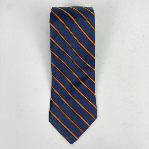 Express Design Studio Striped 100% Silk Neck Tie - Picture 2 of 3